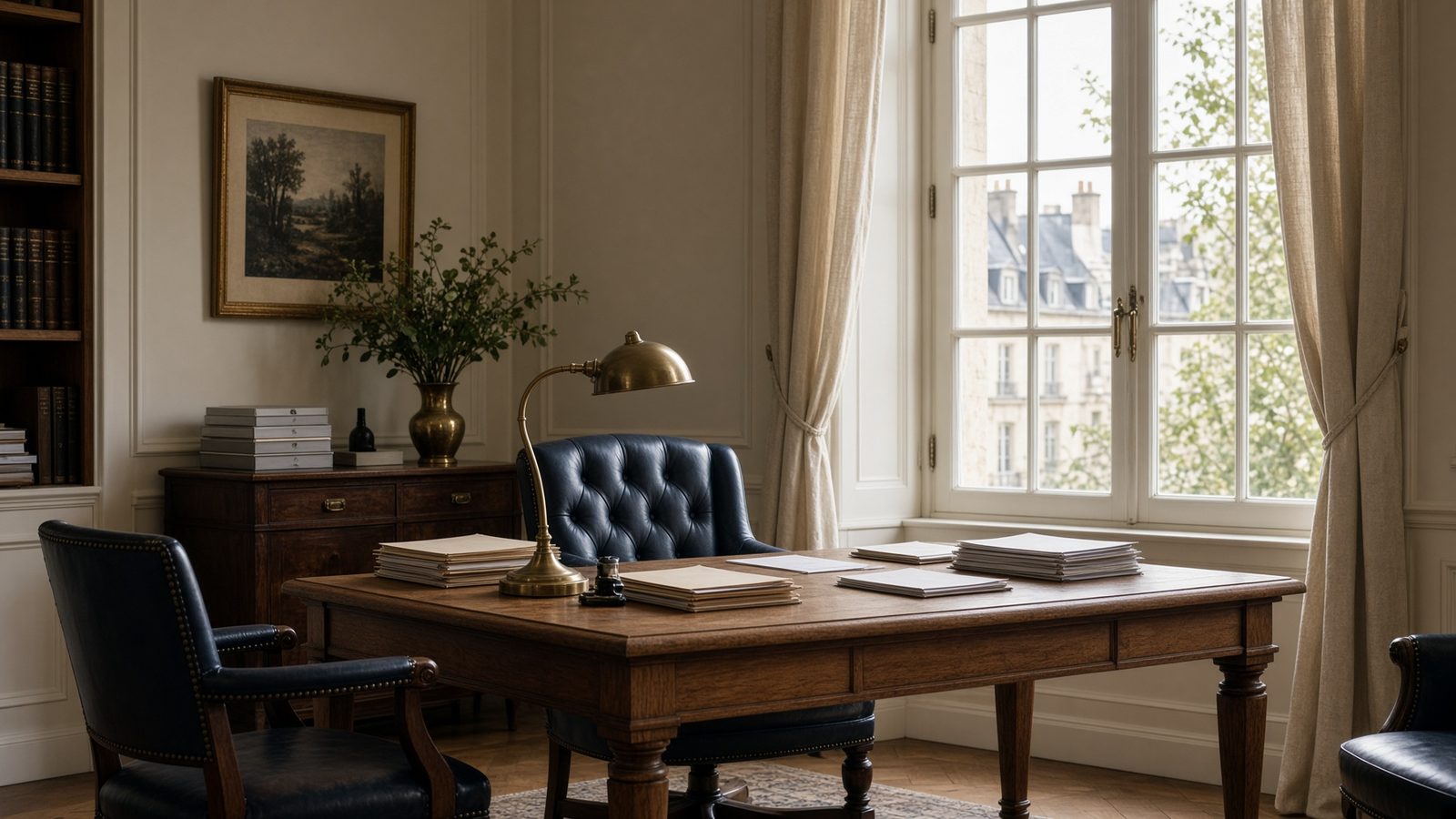 Intérieur du cabinet de courtage à Sablé-sur-Sarthe
